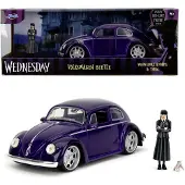 Jada Wednesday Addams Figur Mit 1972 Volkswagen Käfer 1:24 Aus Metall
