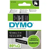 Dymo 45021 (S0720610) - (12 mm) - Weiß auf schwarz - Tape