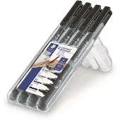 Staedtler Lumocolor permanent in vier Stärken Extra Fein,Fein,Medium,Breit, schwarz