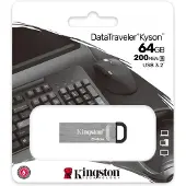 Kingston 64GB DataTraveler Kyson 200MB/s Metal USB 3.2 Gen 1 - USB-Stick