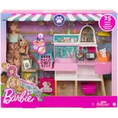 Barbie Haustier-Salon Spielset mit Puppe, Anziehpuppe mit Zubehör