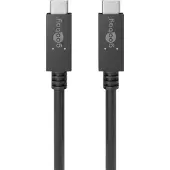 Goobay 49254, 1 m, USB C, USB C, USB 3.2 Gen 2 (3.1 Gen 2), 20 Gbit/s, Schwarz