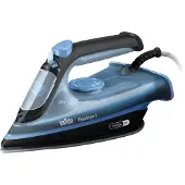 Braun FI3194BK, Dampfbügeleisen, Keramik-Bügelsohle, 2 m, 200 g/min, Schwarz, Blau, 45 g/min
