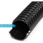Wiltec Teichschlauch 5m Spiralschlauch 32 mm (1 1/4") schwarz, lichtundurchlässig, extrem biegsam Saugschlauch Druckschlauch