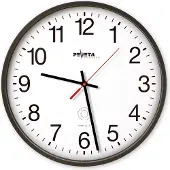 Peweta Funk-Wanduhr "ø 30 cm", Zifferblatt arabische Zahlen, Schwarz