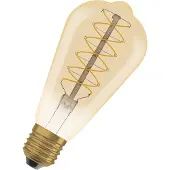 Osram Dimmbare LED-Lampen, Vintage-Edition, 37 Watts Ersatz, E27, G95-shape, 2200 Kelvin, Warm Comfort Light, Klares Glas, single Pack