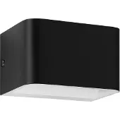 Eglo LED Wandleuchte Sania 4, Up und Down Leuchte, Wandlampe aus Aluminium in Schwarz und Weiß, Wandspot für Flur und Wohnzimmer, warmweiß, 13 x 8 cm