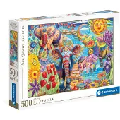 Clementoni Puzzle 500 HQ Elefanten-Karneval