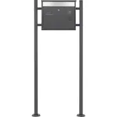 ML-Design | Briefkasten Lesley Schwarz Edelstahl 36x40x16 cm | NADUVI