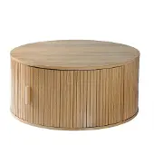 CALICOSY - Runder Couchtisch mit Stauraum D75 cm - ERNEST
