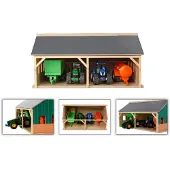 Kids Globe Bauernhof-Scheune für Spielzeugtraktoren 1:50