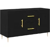 vidaXL Sideboard Schwarz Eichen-Optik 100 x 36 x 60 cm Holzwerkstoff