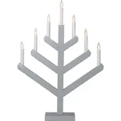 Star Trading 214-41, Leichte Dekorationsfigur, Grau, Weiß, 7 Glühbirne(n), E10, 21 W