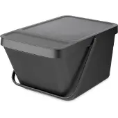 Brabantia Sort & Go, 20 l, Rechteckig, Kunststoff, Grau, Manuell, Kunststoff