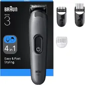 Braun AIO3500, Schwarz, Grau, 0,5 mm, 2,1 cm, Akku, 50 min, Integrierte Batterie