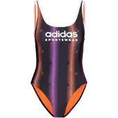 Adidas Badeanzug, einteilig, Rückenteil in U-Form, Damen Tiro