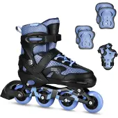 Rosfix LED Rollschuhe Set Moonbeam Blau Gr. L(39-42)