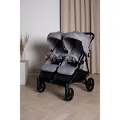 Beemoo Twin Shopper Zwillings- und Geschwisterwagen, Grey Mélange