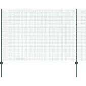vidaXL Geschweißter Drahtzaun mit Pfosten 25 x 1,5 m Grün Netz