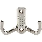 Intirilife Doppel Garderobenhaken in Satin Nickel