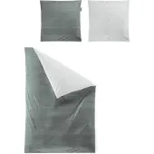 Irisette Mako-Satin Bettwäsche Wave 8557 135x200 cm + 80x80 cm salbei