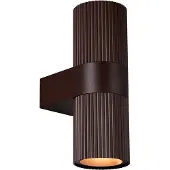 Nordlux Design up - downlighter Kyklop Ripple rust brown