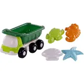 Cavallino Toys Strand-Kippwagen mit 4 Sandformen, grün