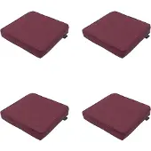 Madison - Sitzkissen Bordeaux Canvas Eco+ - Ca. 40x40 cm - 4er-Set
