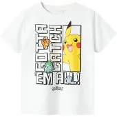 Name it T-Shirt - NkmFlame Pokémon - Bright White - - 7-8 Jahre (122-128) - T-Shirts