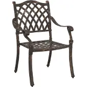 vidaXL Gartenstuhl 2 pcs Bronze 56 x 55 x 92,5cm Aluminium
