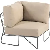 4Seasons Prego Taste Eck-Modul Anthrazit/Taupe inkl.3 Kissen