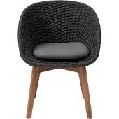 Cane-Line Peacock Sessel mit Teakbeinen