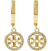 Tory Burch Ohrringe Miller Pave Hoop Earring 87041 Goldfarben