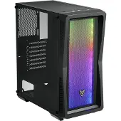 Fortron CMT212A, Midi Tower, PC, Schwarz, ATX, micro ATX, Mini-ATX, Kunststoff, SPCC, Gehärtetes Glas, Gaming