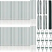 vidaXL Sechseckzaun mit Pfosten 100 x 1,6 m PVC-beschichteter Stahl