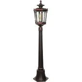 Licht-Erlebnisse Wegeleuchte Außen AMUR Bronze Antik Aluminium Glas E27 Rustikale Stehlampe Garten Hof