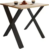 VCM Premium Holz Esstisch | H. 76 x B. 80 x T. 80 cm | Küchentisch Speisetisch Tisch Xona X