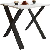 VCM Premium Holz Esstisch | H. 76 x B. 80 x T. 80 cm | Küchentisch Speisetisch Tisch Xona X