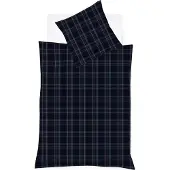 TRAUMSCHLAF Edelflanell Bettwäsche Lech Welwyn indigo 200x220 cm + 2x 80x80 cm