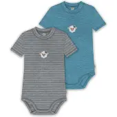Normani 2er Set Baby Merino Kurzarmbody „Tihoi" - 9321
