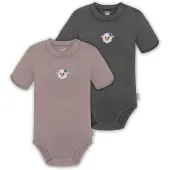Normani 2er Set Baby Merino Kurzarmbody „Tihoi" - 9317