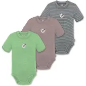 Normani 3er Set Baby Merino Kurzarmbody „Tihoi" - 9319