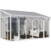 Canopia Aluminium Kaltwintergarten Sanremo Weiß 277x546x310 cm