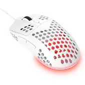 Trust Gaming GXT 928 Helox Gaming Maus, Ultraleichte Kabelgebundene USB Maus 65g, Einstellbare DPI (200-6400), Optischer Sensor, 6 Programmierbare Tasten, RGB-Beleuchtung für Gaming PC MMO - Weiß