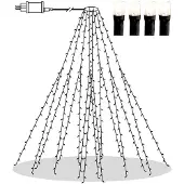 SmartaSaker LED Baummantel Lichterkette mit 8 Strängen -Crispy Ice White', outdoor
