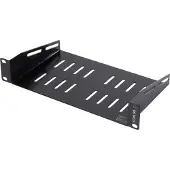 Deltaco 10-33HYL, Rack shelf, Black, SPCC, 1U, 25.4 cm (10"), 250 mm