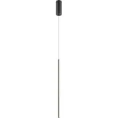 Licht-Erlebnisse LED Pendelleuchte Aluminium D: 1,7 cm rund H: max. 375 cm Schwarz Farbwechsel 3000-4000 K 600 lm Modern