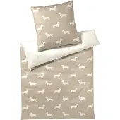 Elegante Mako-Satin-Kissenbezug einzeln Dogs Farbe Natur-Beige Größe 80x80