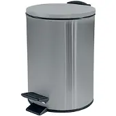 Spirella Adelar Treteimer, mattierter Stahl, geräuschloser Schließmechanismus, 3 l, Edelstahl