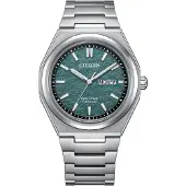 Citizen AW0130-85X Eco Drive Uhr Herrenuhr Titan Datum silber